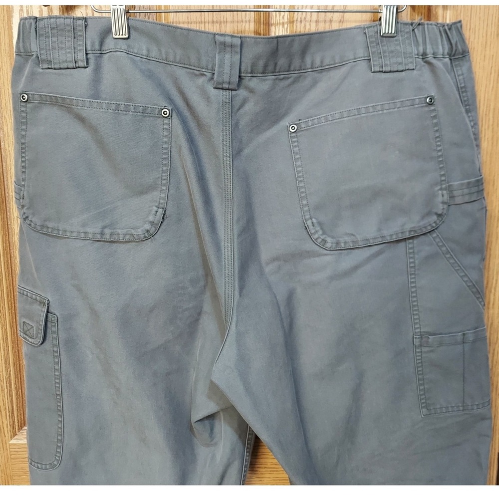 Duluth Trading Co CoolMax Cargo Pants Mens 40x34 (actual 40x32.5) Gray